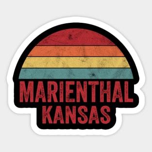 Vintage Marienthal Kansas Sticker